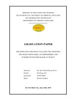 The effective strategy to learn the listening and notetaking skill of sophomores and juniors of english major at huflit graduation paper, major business english