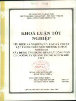 Tìm hiểu và nghiên cứu các kỹ thuật lập trình trên môi trường lotus notes 6 0   xây dựng ứng dụng quản lý công văn cho công ty quang trung software city
