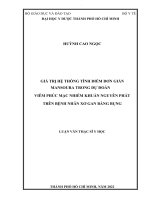Giá trị hệ thống tính điểm đơn giản mansoura trong dự đoán viêm phúc mạc nhiễm khuẩn nguyên phát trên bệnh nhân xơ gan báng bụng