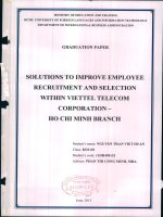 Solutions to improve employee recruitment and selection within viettel telecom corporation   ho chi minh brand
