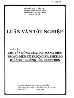 Chuyển động của hạt mang điện trong điện từ trường và phép đo điện tích riêng của electron
