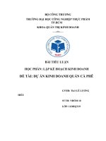 Tiểu luận dự án quán cà phê