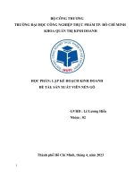 Tiểu luận dự án sản xuất viên nén gỗ