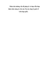 Phân tích những vấn đề pháp lý và thực tiễn thực hiện chức năng tư vấn của Tòa án công lý quốc tế Liên hợp quốc.