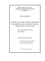 Luận văn thạc sĩ tác động của cú sốc giá dầu và biến động tỷ giá hối đoái thực đa phương đến tăng trưởng kinh tế tại việt nam , luận văn thạc sĩ
