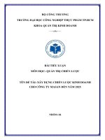 Xây dựng chiến lược kinh doanh cho công ty masan đến năm 2025