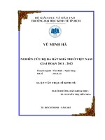 Luận văn thạc sĩ nghiên cứu bộ ba bất khả thi ở việt nam giai đoạn 2011 2012 , luận văn thạc sĩ