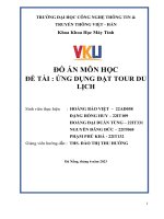 Đồ án môn học đề tài  ứng dụng đặt tour du lịch