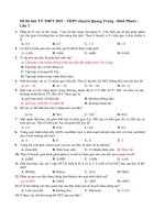 22  đáp án đề thi thử tn thpt 2021   môn sinh   thpt chuyên quang trung   bình phước   lần 2