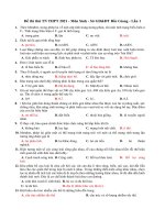 34 đáp án đề thi thử tn thpt 2021   môn sinh   sở gdđt bắc giang   lần 1