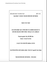 So sánh hiệu quả tỉnh mê của Desflurane và Sevoflurane trên phẫu thuật cắt Amiđan