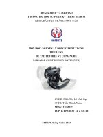 Tiểu luận đề tài tìm hiều về công nghệ variable compression ratio (vcr)