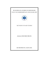 (Tiểu luận) mid theme of enlish tourism festivel tour for group 15 people in venice