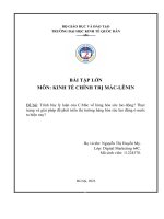 (Tiểu luận) đề bài trình bày lý luận của c mác về hàng hóa sức lao động thực trạng và giải pháp để phát triển thị trường hàng hóa sức lao động ở nước ta hiện nay