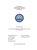 (Tiểu luận) bài tập lớn đề tài phân tích báo cáo tài chính công ty cổ phần bánh kẹo hải châu