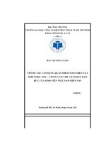 (Tiểu luận) đề tài vận dụng quan điểm toàn diện của triết học mác – lênin vào việc giáo dục đạo đức của sinh viên việt nam hiện nay