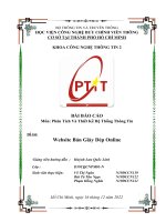 (Tiểu luận) báo cáo môn phân tích và thiết kế hệ thống thông tin đề tài website bán giày dép online