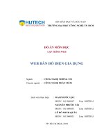 Đồ án môn học lập trình web web bán đồ điện gia dụng