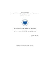 (Tiểu luận) p tiểu luận tư tưởng hồ chí minh đề tài phân tích tiểu sử hồ chí minh