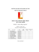 Báo cáo cuối kỳ học phần kỹ năng mềm chủ đề áp lực đồng trang lứa