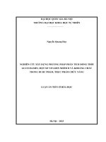 Nghiên cứu xây dựng phương pháp phân tích đồng thời glucosamin, một số vitamin nhóm B và khoáng chất trong dược phẩm, thực phẩm chức năng