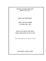 (Tiểu luận) đề tài xây dựng giải pháp video streaming đa nền tảng