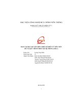 (Tiểu luận) báo cáo bài tập lớn môn thiết kế điên tử tiên tiến đề tài quy trình thiết kế hệ thông (sdlc)