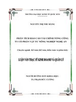 Phân tích báo cáo tài chính tổng công ty cổ phần vật tư nông nghiệp nghệ an