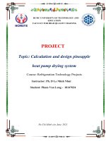 Tính toán, thiết kế hệ thống sấy khóm bằng phương pháp sấy lạnh sử dụng bơm nhiệt (tiếng anh)
