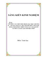 Tài Liệu Tổ Chức Các Trò Chơi Trong Dạy Học Chương Iv – Vectơ (Toán 10 - Kết Nối Tri Thức Với Cuộc Sống).Pdf