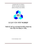 Thiết kế chế tạo mô hình hệ thống đánh lửa trực tiếp trên động cơ xăng