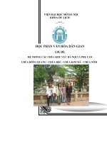 Tiểu Luận - Văn Hóa Dân Gian - Đề tài  - Hệ Thống Các Chùa Khu Vực Hà Nội Và Phụ Cận Chùa Đồng Quang - Chùa Bộc - Chùa Kim Mã – Chùa Nôm