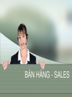 Bài giảng kỹ năng bán hàng -   sales