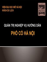 Tiểu Luận - Quản Trị Nghiệp Vụ Hướng Dẫn - Đề Tài - Phố Cổ Hà Nội