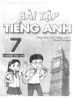 Bài tập tiếng anh lớp 7 dùng kèm sgk tiếng anh 7 global succcess không đáp án mai lan hương