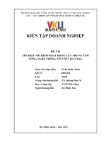 (Tiểu luận) đề tài tìm hiểu mô hình hoạt động của trung tâm công nghệ thông tin vnpt đà nẵng