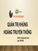 (Tiểu luận) quản trị khủng hoảng truyền thông