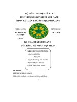 (Tiểu Luận) Đề Tài Kế Hoạch Kinh Doanh Cửa Hàng Mỹ Phẩm Aqn Shop.docx