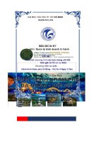 (Tiểu luận) đề tài thiết kế chương trình du lịch, bảng chi tiết báo giá và hồ sơ sự kiện chương trình du lịch hành trình khám phá đà nẵng – hội an 4 ngày 3 đêm