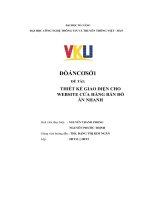 (Tiểu luận) đề tài thiết kế giao diện cho website cửa hàng bán đồ ăn nhanh