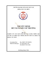 Đề tài nghiên cứu khoa học cấp trường nghiên cứu xây dựng bộ giới hạn lượng nhiên liệu cấp để cải thiện quá trình chuyển tiếp động cơ diesel tàu thủy