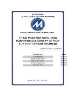 (Tiểu luận) đề tài phân tích chiến lược marketing của công ty cổ phần sữa tươi việt nam (vinamilk)