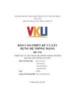 (Tiểu luận) đề tài thiết kế và xây dựng hệ thống mạng trường đại học bách khoa hà nội