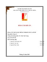 (Tiểu luận) đồ án đề tài xây dựng hệ thống website bán laptop
