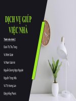 (Tiểu luận) thuyết trình lập kế hoạch kinh doanh dịch vụ giúp việc nhà