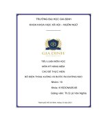 (Tiểu luận) môn kỹ năng mềm chủ đề thực hiện bỏ điện thoại xuống và bước ra đường nào