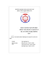 (Tiểu luận) xây dựng và quản lý dự án công nghệ thông tin đề tài xây dựng phần mềm quản lý quán caffe no 1986