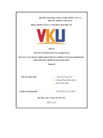 (Tiểu luận) đề tài xây dựng chiến dịch truyền thông online marketing cho chương trình tuyển sinh 2023