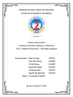 Group assignment course invesment project appraisal topic vinhomes ocean park 2  the empire appraisal