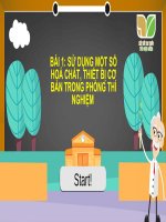 Khbd pp 1 tv bài 1  sử dụng hóa chất,thiết bị  khtn8 kntt bộ 2 vt